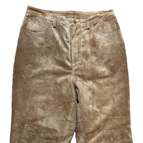 Nordstrom 100% Leather Tan Suede Pant - Picture 3 of 7